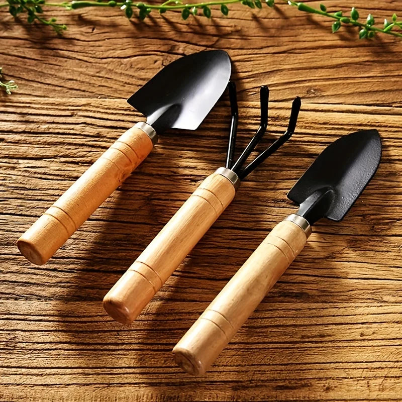 Garden Tool Set Mini Gardening Kit with Rake Trowel and Shovel for Succulent Plants and Soil Cultivation